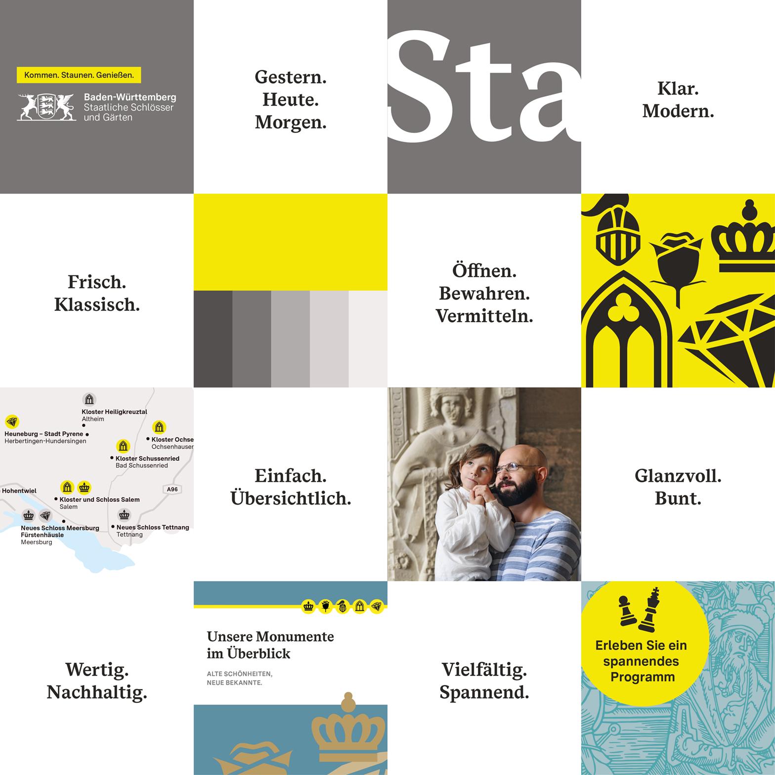 Illustration: Staatliche Schlösser und Gärten Baden-Württemberg, JUNG:Kommunikation GmbH Motiv der Staatlichen Schlösser und Gärten Baden-Württemberg zum Relaunch ihres CD
