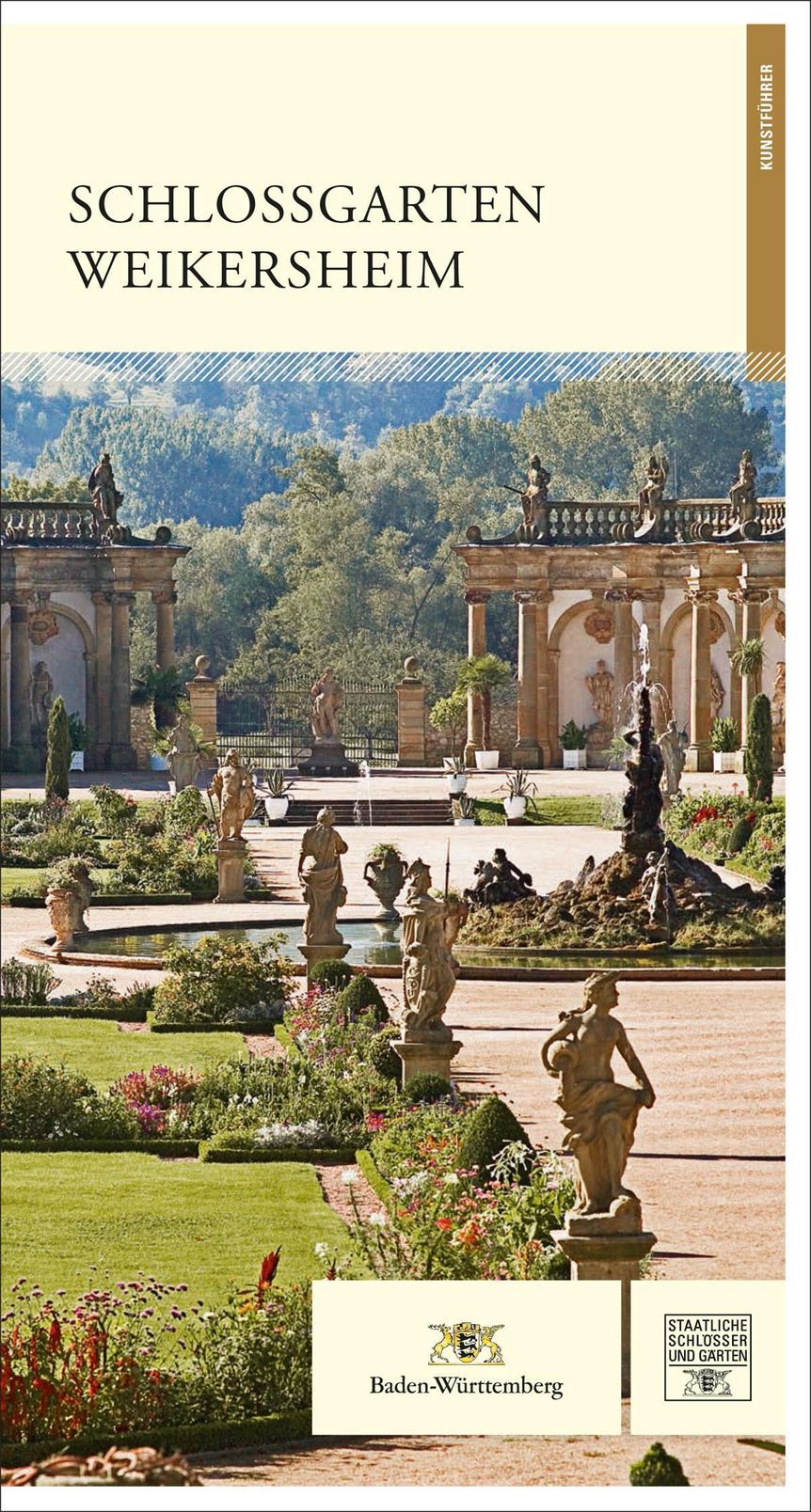 Gestaltung: Staatliche Schlösser und Gärten Baden-Württemberg, JUNG:Kommunikation GmbH Titel des Kunstführers „Schlossgarten Weikersheim“