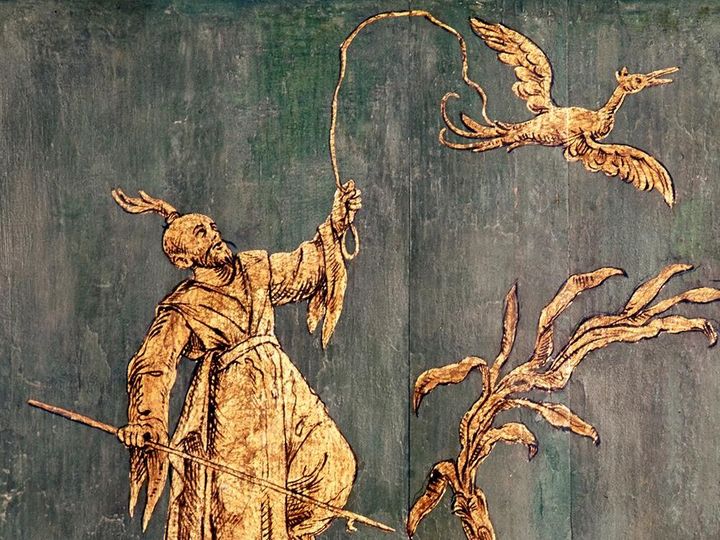 Foto: Staatliche Schlösser und Gärten Baden-Württemberg, Arnim Weischer Neues Schloss Tettnang, Chinoise Szene im Ersten Grünen Zimmer.