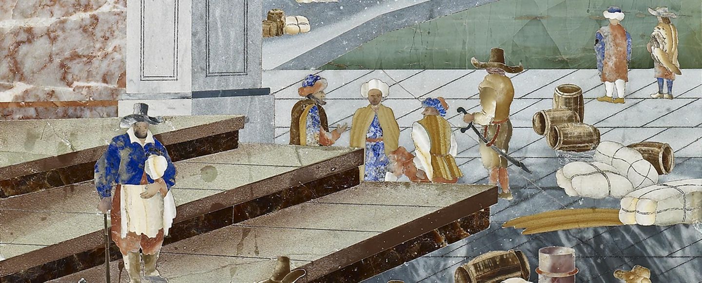 Foto: Staatliche Schlösser und Gärten Baden-Württemberg, Andrea Rachele Schloss Favorite Rastatt, Wandfeld im Florentiner Kabinett