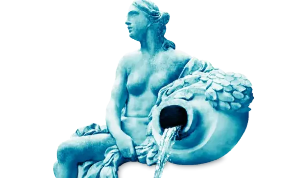 Illustration: Staatliche Schlösser und Gärten Baden-Württemberg, JUNG:Kommunikation GmbH Illustration in Anlehnung an einen Brunnen in Schloss und Schlossgarten Schwetzingen