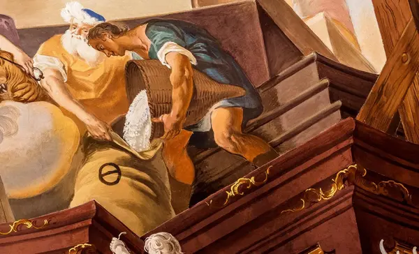 Foto: Dr. Manfred Schneider, Nußloch; www.monumente-im-bild.de Schloss Bruchsal, Beletage, Fürstensaal, Fresko, Salzsiederei