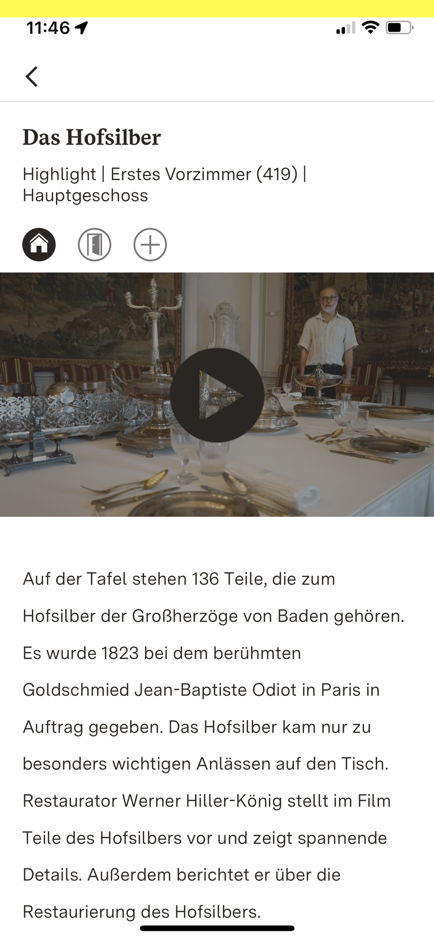 App „Monument BW“, Barockschloss Mannheim, Video